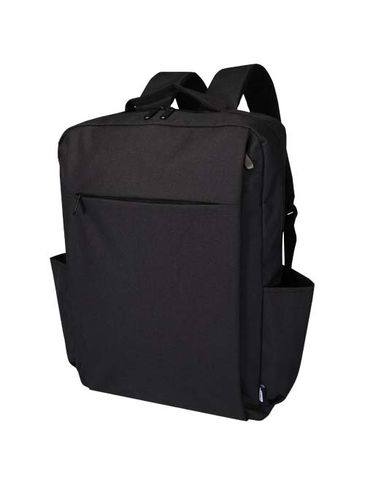 Libra plecak na laptopa o przekątnej 15 cali o pojemności 15 l wykonany z materiałów z recyclingu z certyfikatem GRS, heather charcoal