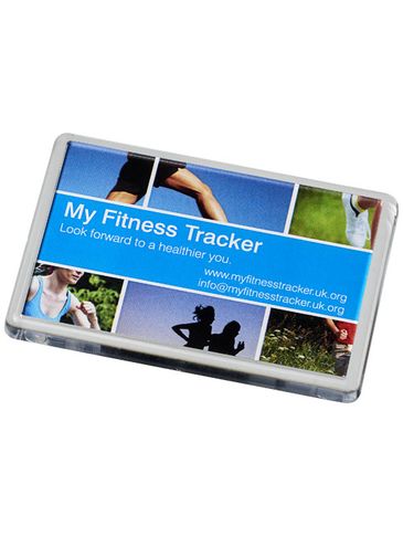 Magnes na lodówkę Lure wykonany z tworzywa sztucznego, przezroczysty bezbarwny