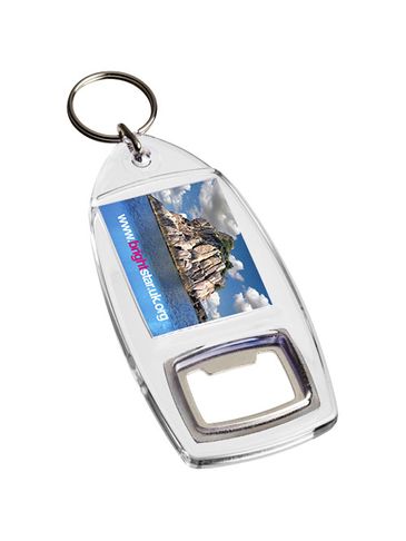 Brelok-otwieracz do butelek Jibe R1, przezroczysty bezbarwny