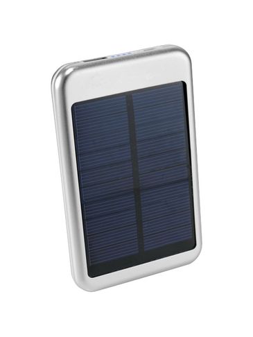 Powerbank solarny 4000 mAh Bask, srebrny