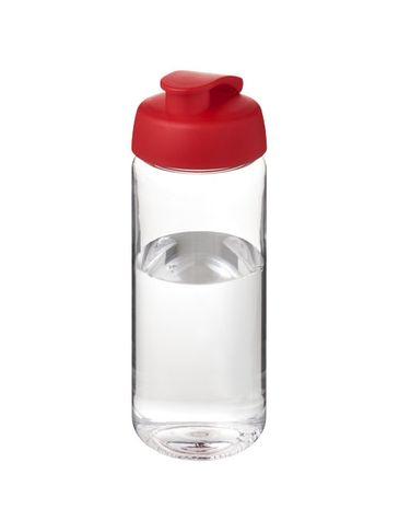 Bidon H2O Active® Octave Tritan™ o pojemności 600 ml, przezroczysty bezbarwny / czerwony
