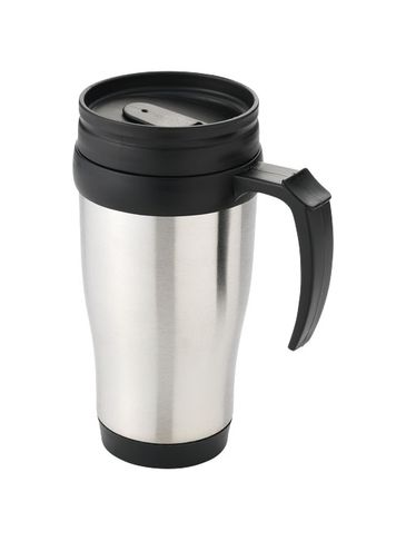 Kubek termiczny Sanibel, srebrny / czarny