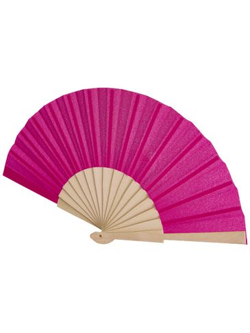 Wachlarz Manuela z drewna i poliestru, różowy