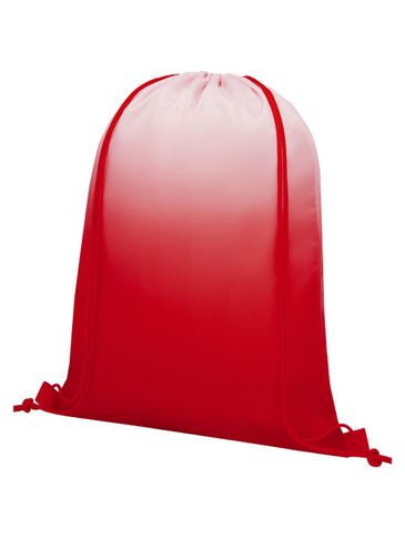 Gradientowy plecak Oriole ściągany sznurkiem, czerwony
