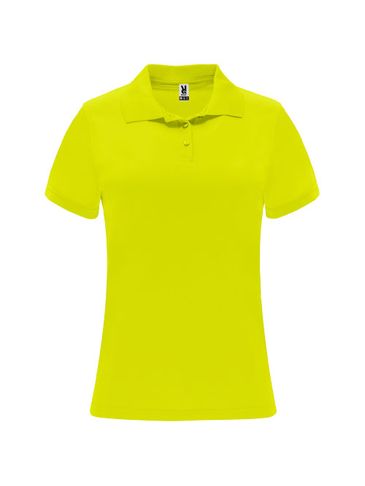 Monzha sportowa koszulka damska polo z krótkim rękawem, fluor yellow