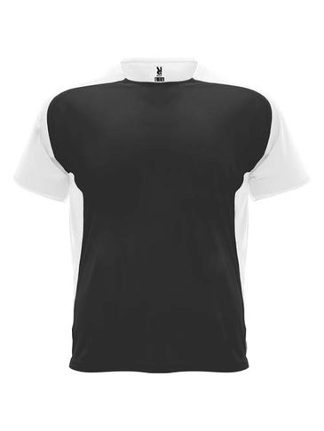 Bugatti sportowa koszulka unisex z krótkim rękawem, czarny / biały