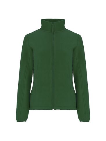 Artic damska kurtka polarowa z zamkiem błyskawicznym na całej długości, butelkowa zieleń