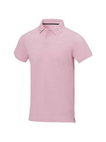 Męskie polo Calgary z krótkim rękawem, jasnoróżowy