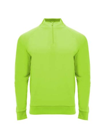 Epiro dziecięca bluza z długim rękawem i zamkiem błyskawicznym 1/4, fluor green