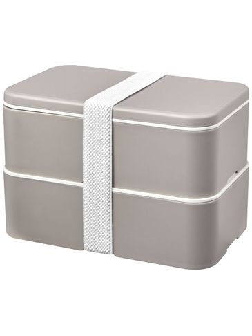MIYO Renew dwuczęściowy lunchbox, szary kamienny / szary kamienny / biały