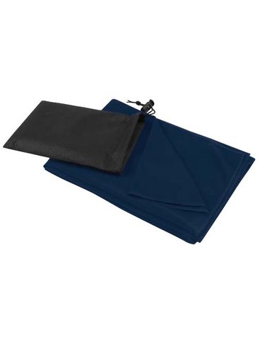 Lucas ręcznik sportowy RPET 50x100 cm, granatowy