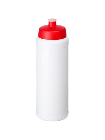 Bidon Baseline® Plus o pojemności 750 ml z wieczkiem sportowym, biały / czerwony