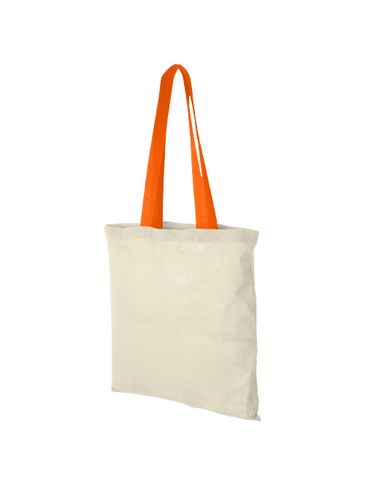 Torba bawełniana Nevada 100 g/m², natural / pomarańczowy