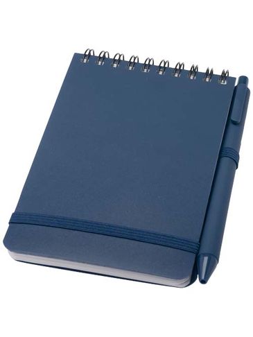 Thalaasa notatnik A6 w twardej okładce z nadrukiem oceanicznym i długopisem , błękit oceanu