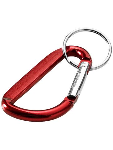 Timor brelok do kluczy z karabińczykiem wykonany z aluminium z recyklingu, czerwony