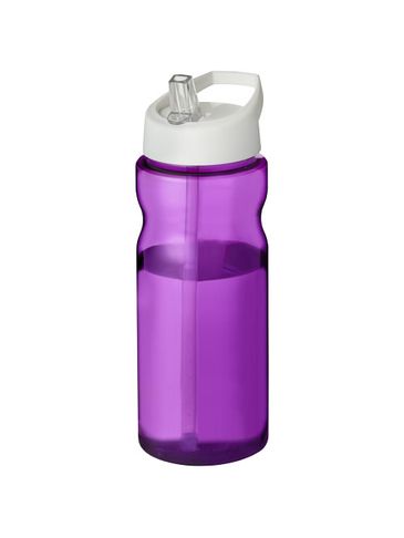 Bidon H2O Eco o pojemności 650 ml z wieczkiem z dzióbkiem, fioletowy / biały