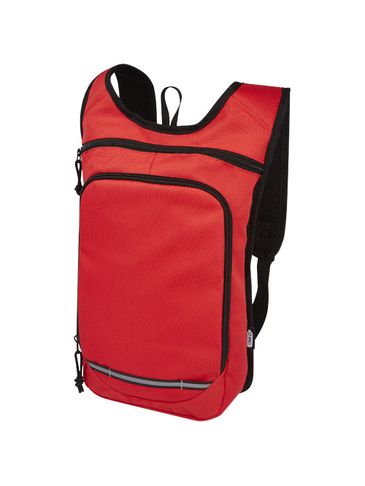 Trails plecak outdorowy, certyfikat GRS, tworzywo RPET, 6,5 l, czerwony
