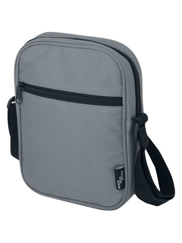 Byron torba na ramię o pojemności 2 l wykonana z materiałów z recyklingu z certyfikatem GRS, szary