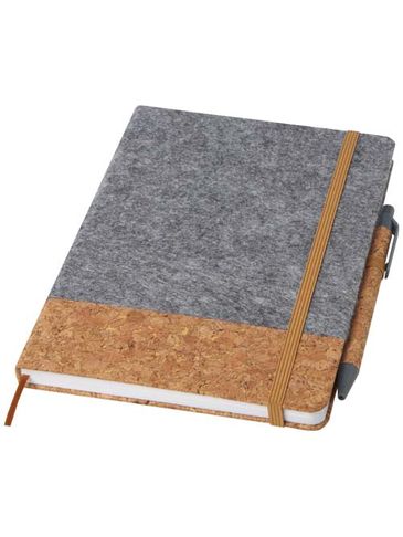 Veronica notatnik A5 w twardej okładce, szary / piasek pustyni