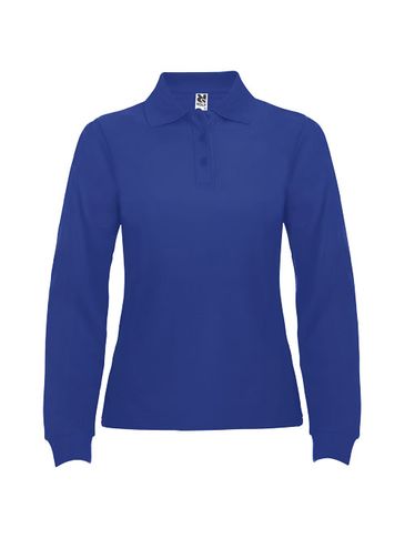 Estrella koszulka damska polo z długim rękawem, błękit królewski