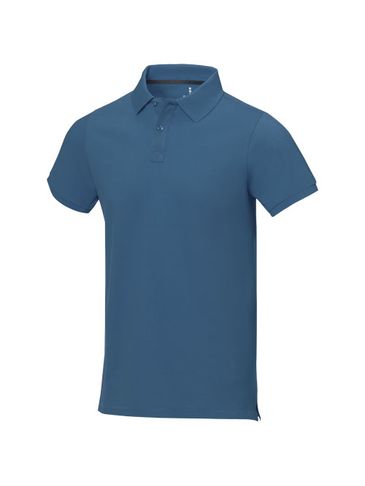 Męskie polo Calgary z krótkim rękawem, tech blue