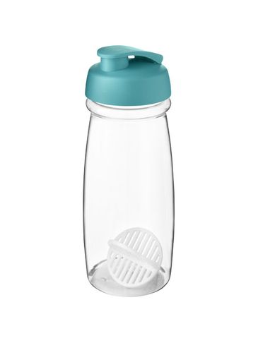 Shaker H2O Active Pulse o pojemności 600 ml, błękitny / przezroczysty
