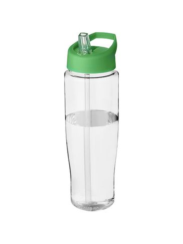Bidon H2O Tempo® o pojemności 700 ml z wieczkiem z słomką, przezroczysty / zielony