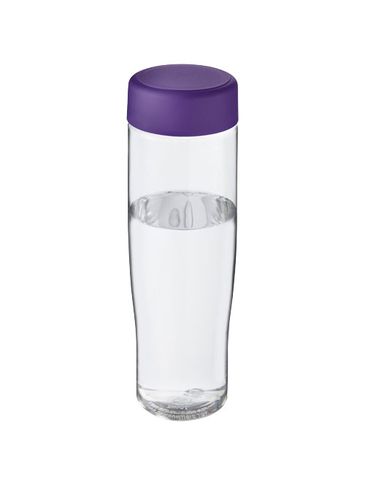 H2O Active® Tempo 700 ml screw cap water bottle, przezroczysty / fioletowy
