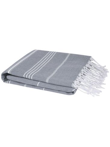 Anna bawełniany ręcznik hammam o gramaturze 150 g/m² i wymiarach 100 x 180 cm, szary