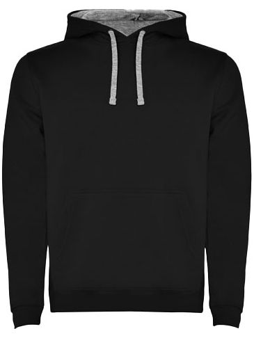 Urban męska bluza z kapturem, czarny / marl grey