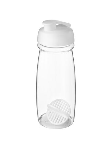 Shaker H2O Active Pulse o pojemności 600 ml, biały / przezroczysty