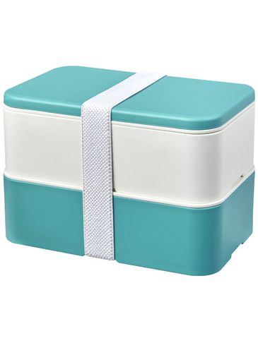 MIYO Renew dwuczęściowy lunchbox, rafowo niebieski / kość słoniowa / biały