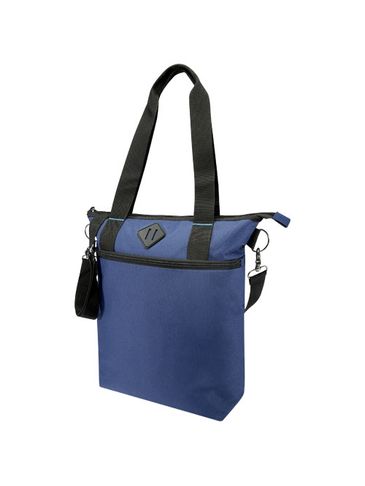 Repreve® Ocean torba z długimi uchwytami na laptopa 15 cali o pojemności 12 l z plastiku PET z recyklingu z certyfikatem GRS, granatowy