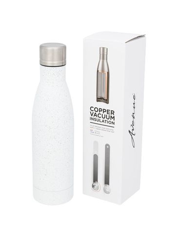 Vasa cętkowana butelka z miedzianą izolacją próżniową o pojemności 500 ml, biały