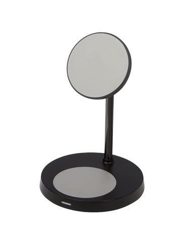 Magnetyczna podwójna podstawka do ładowania bezprzewodowego Magclick, czarny