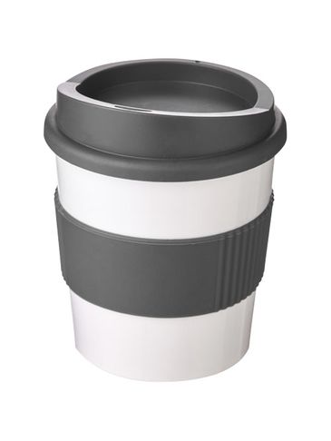 Kubek z serii Americano® Primo o pojemności 250 ml z uchwytem, biały / szary