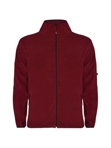 Luciane męska kurtka polarowa z zamkiem błyskawicznym na całej długości, garnet