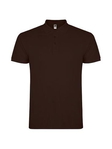 Star koszulka męska polo z krótkim rękawem, chocolat
