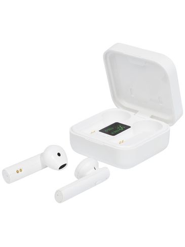 Tayo słuchawki douszne z technologią TWS ładowane za pomocą światła słonecznego , biały