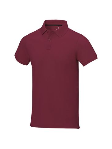 Męskie polo Calgary z krótkim rękawem, bordo