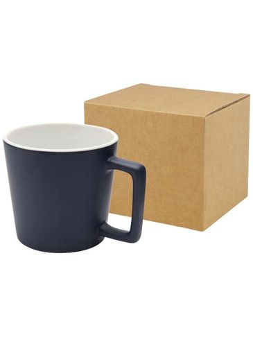 Cali Kubek ceramiczny o pojemności 370 ml z matowym wykończeniem, navy blue