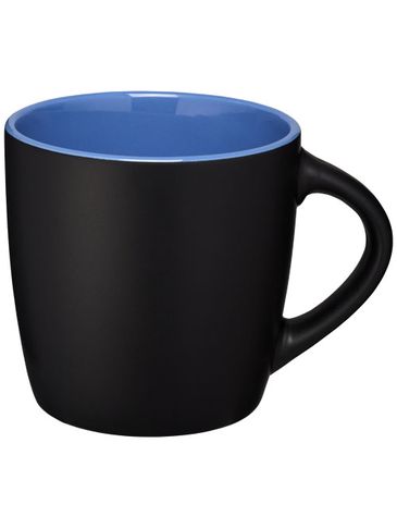 Kubek ceramiczny Riviera, czarny / niebieski