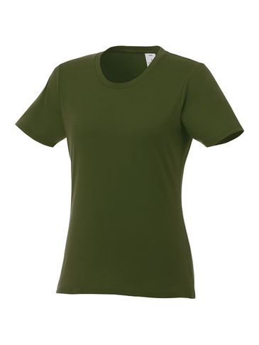 T-shirt damski z krótkim rękawem Heros, zieleń wojskowa