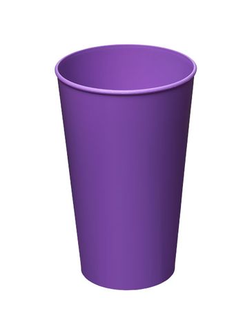 Kubek Arena o pojemności 375 ml wykonany z tworzywa sztucznego, fioletowy