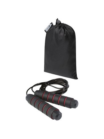 Miękka skakanka Austin w woreczku z plastiku PET z recyklingu, czerwony