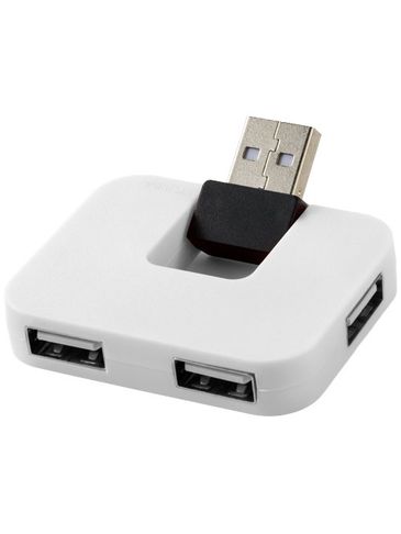 Rozdzielacz USB Gaia 4-portowy, biały