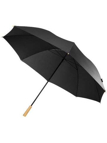 Wiatroodporny parasol golfowy 76 cm z PET z recyklingu Romee, czarny