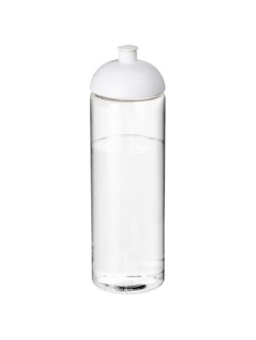 Bidon H2O Vibe o pojemności 850 ml z wypukłym wieczkiem, przezroczysty / biały