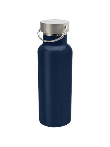 Thor butelka na wodę o pojemności 500 ml wykonana ze stali nierdzewnej z certyfikatem RCS, granatowy