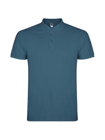 Star koszulka męska polo z krótkim rękawem, storm blue